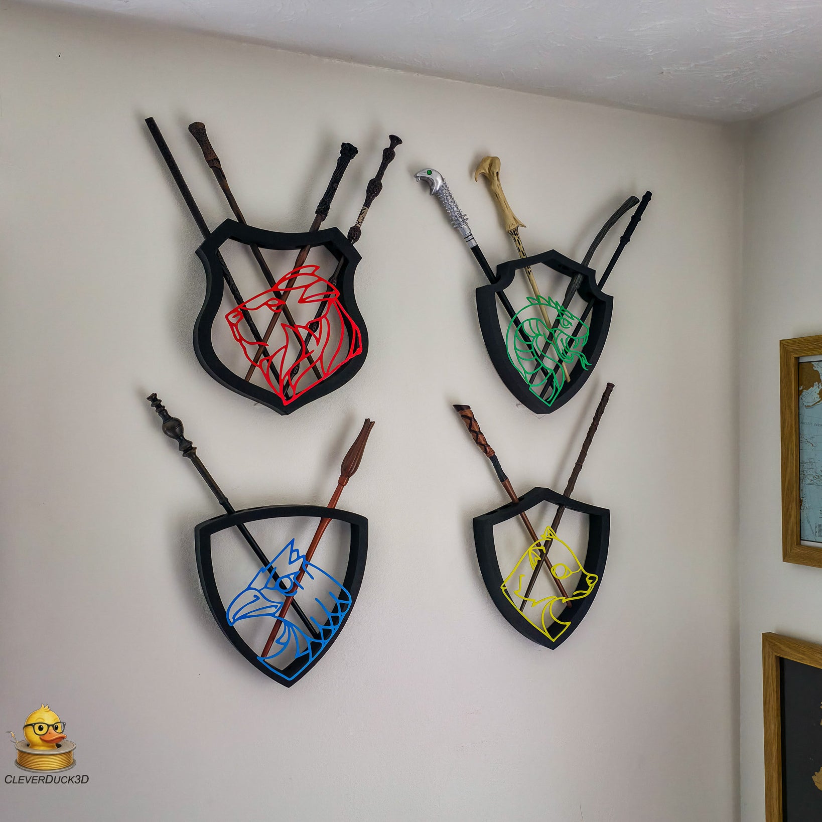 Wizard Wand Display Stand Set – Wall Mounted & Free Standing 6 Wand Holder