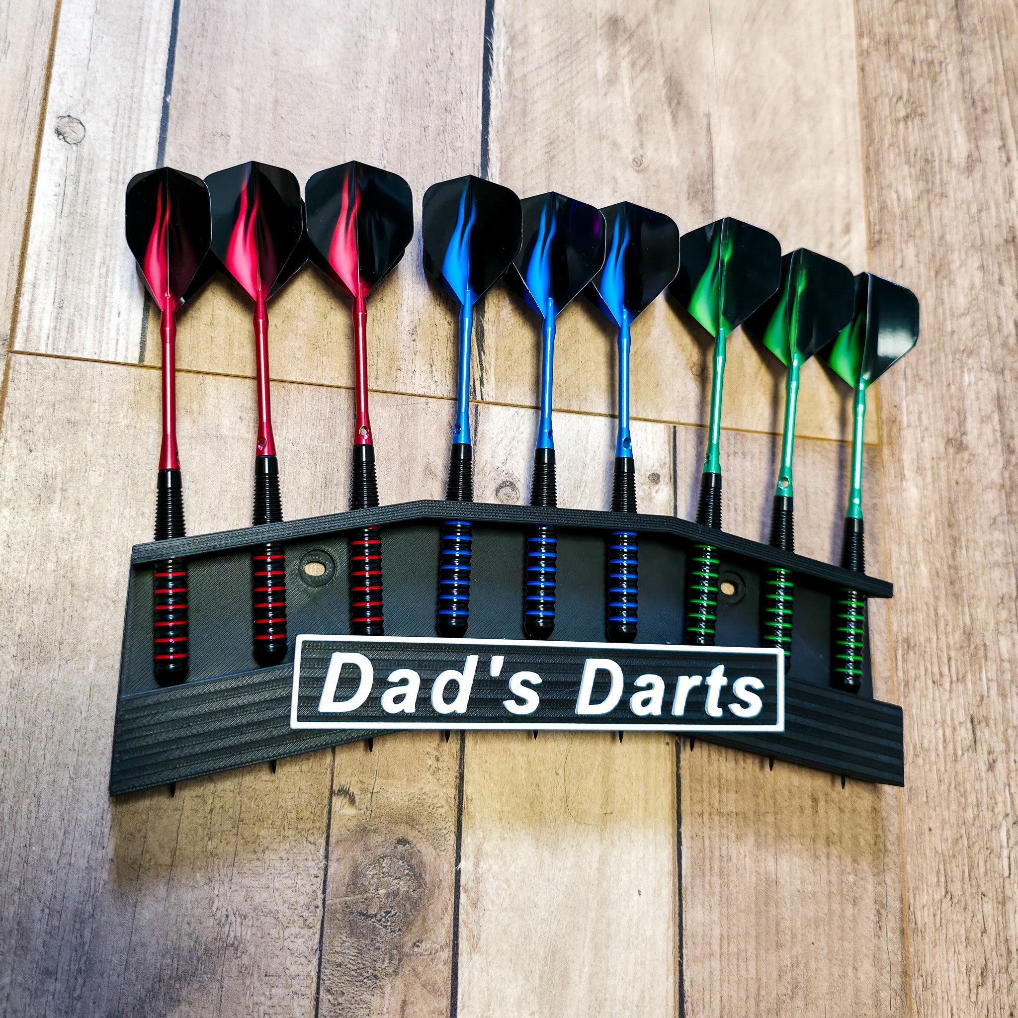 Personalised 9 Darts Holder Wall Mount – Custom Dart Display & Storage Rack
