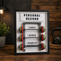 Personalised Gym PR Board | Custom Weightlifting Personal Record Display
