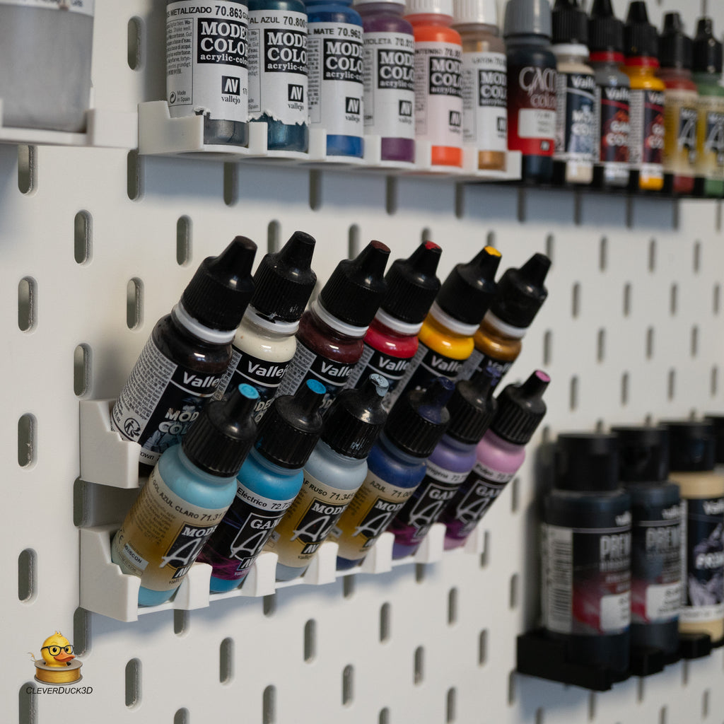 Vallejo Paint Holder Rack Tilted  for IKEA Skadis Pegboard