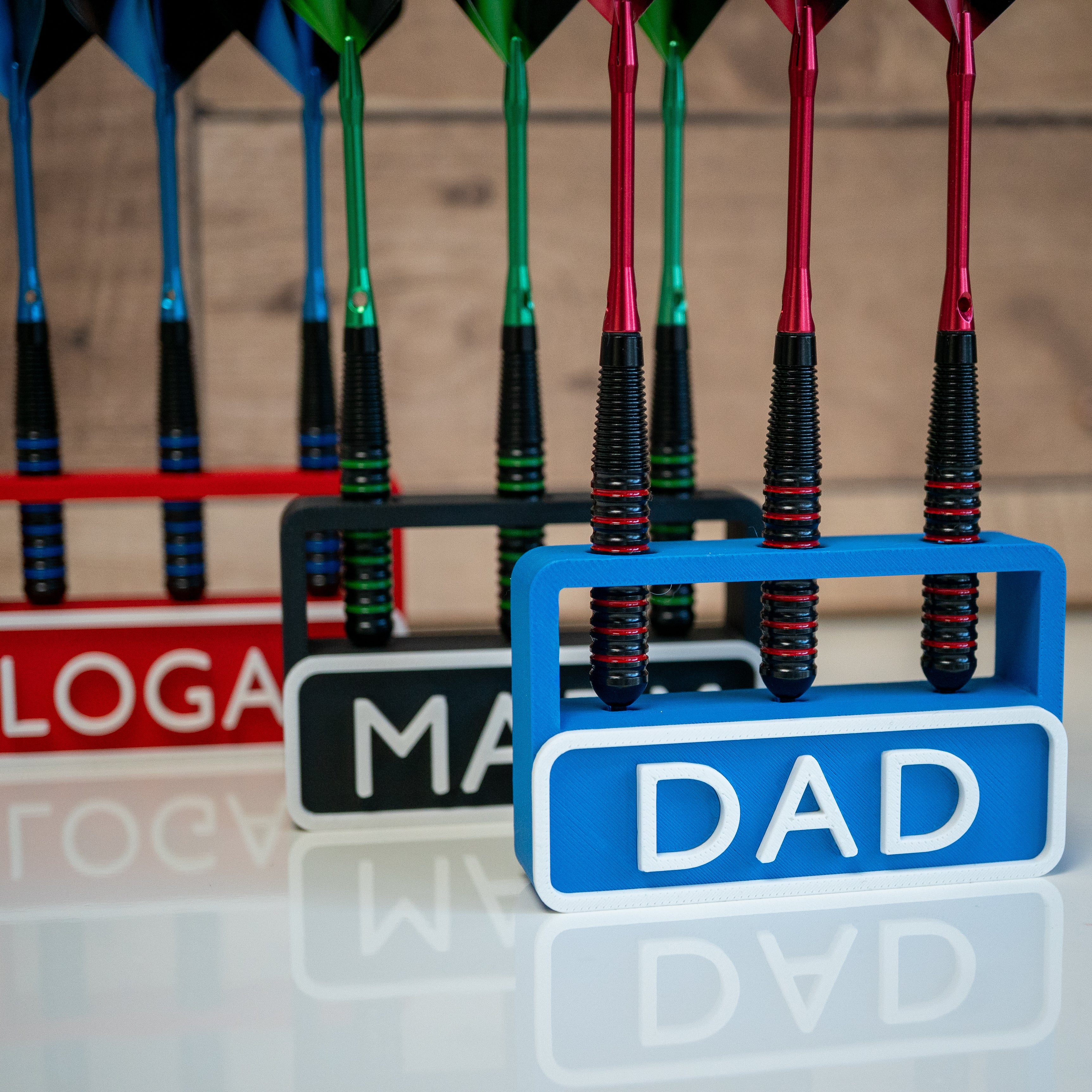 Personalised 3 Dart Holder | Free Standing Dart Stand