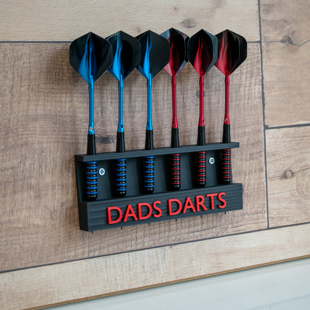 Personalised 6 Darts Holder Wall Mount – Custom Dart Display & Storage Rack