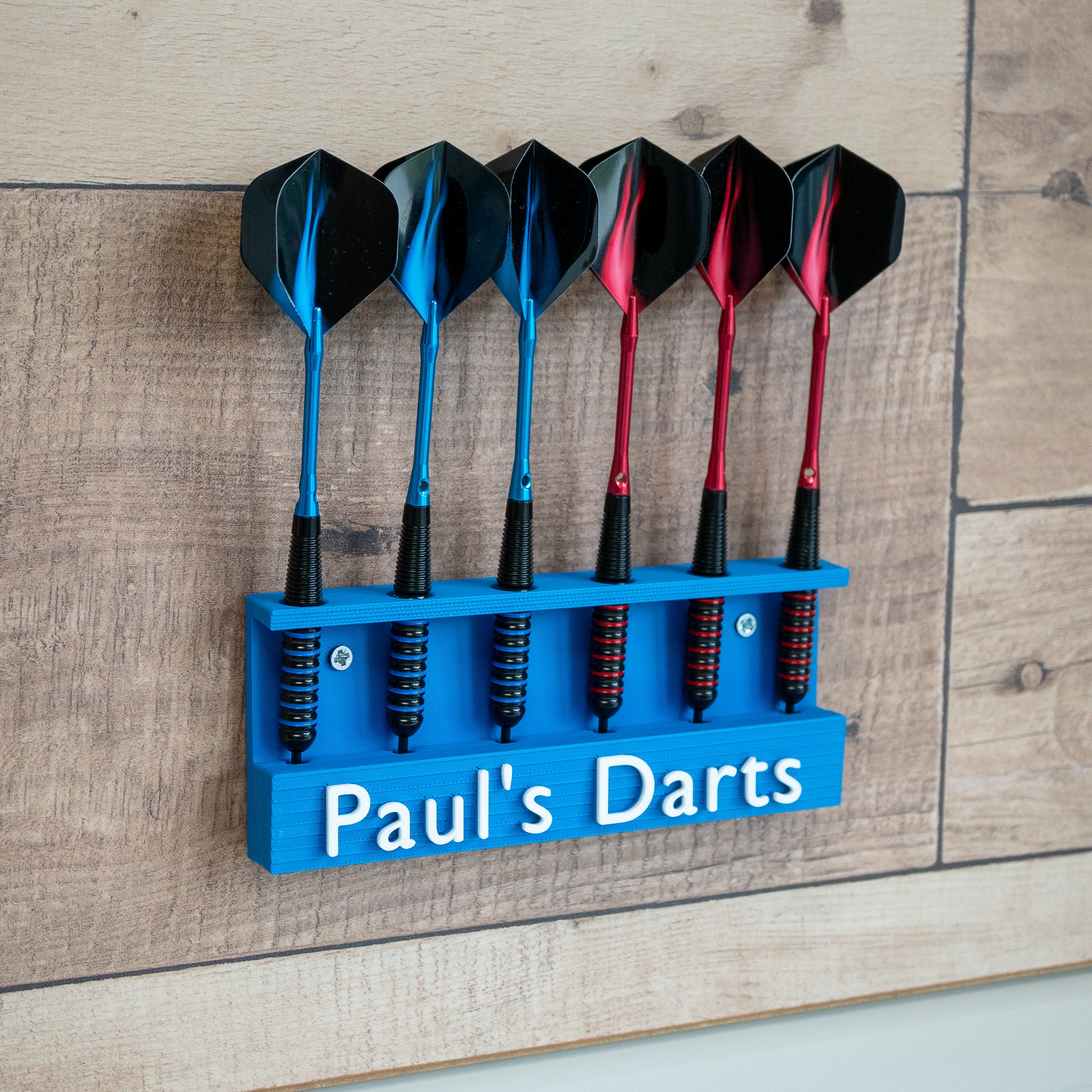 Personalised 6 Darts Holder Wall Mount – Custom Dart Display & Storage Rack