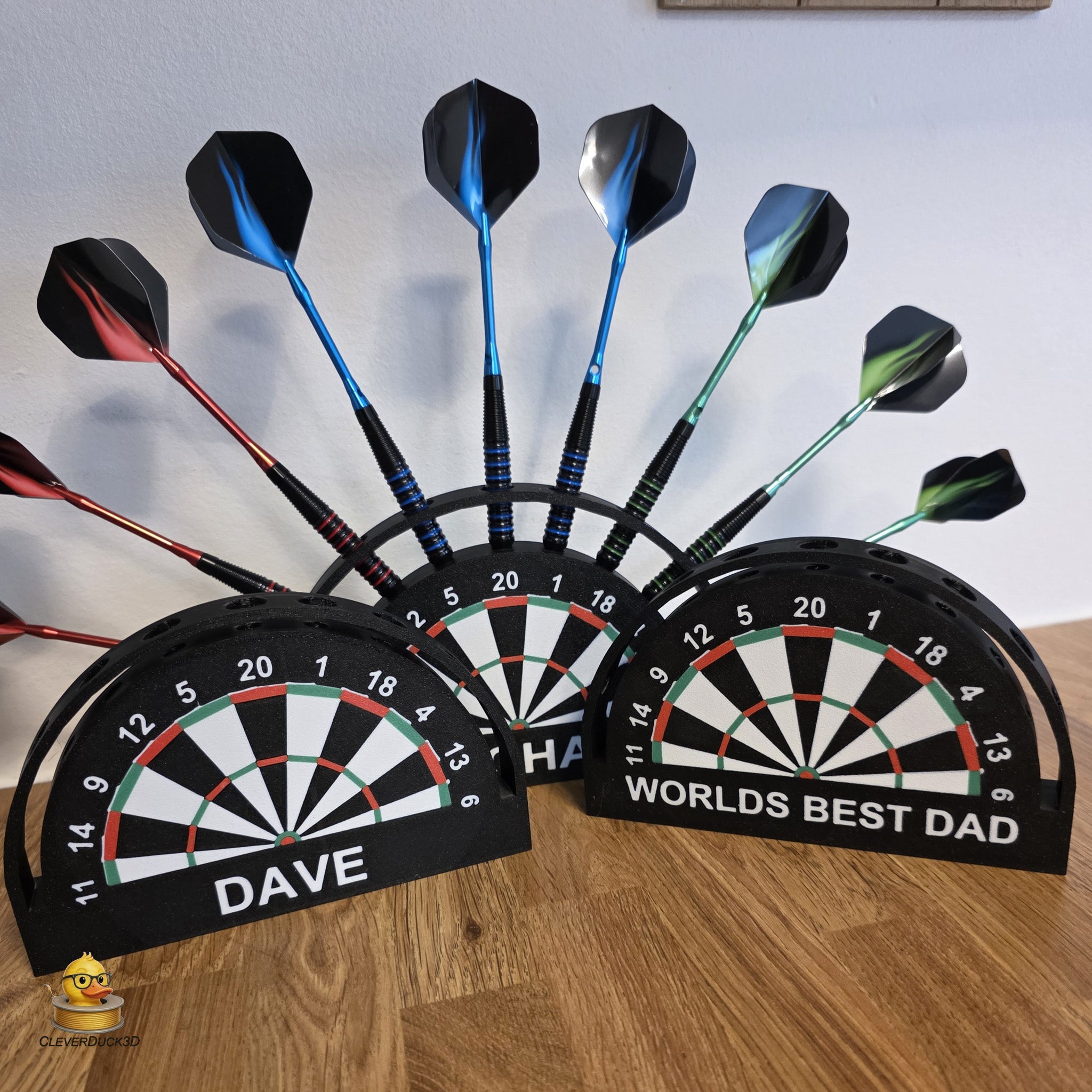 Personalised 9 Dart Holder | Custom Dart Stand