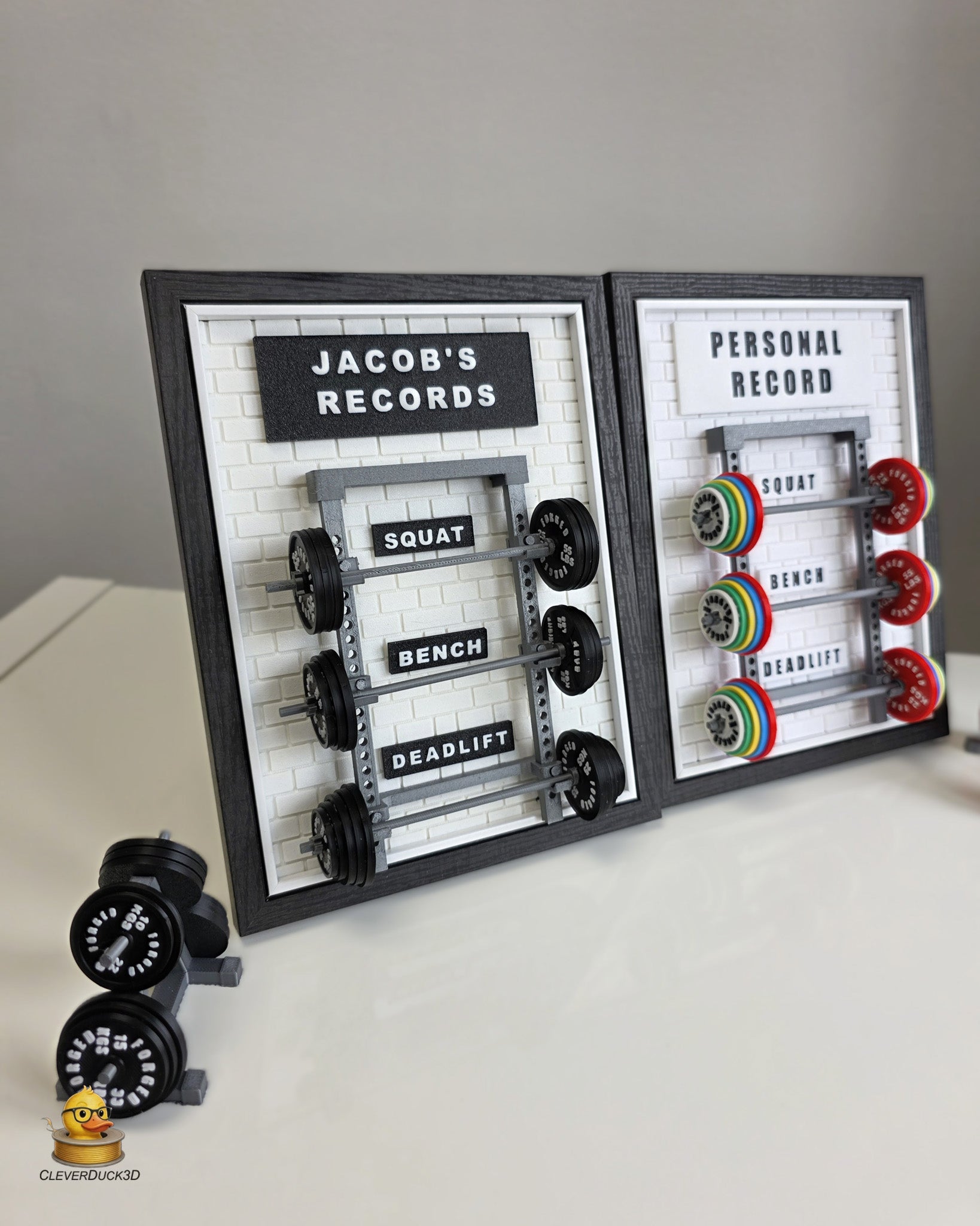 Personalised Gym PR Board | Custom Weightlifting Personal Record Display