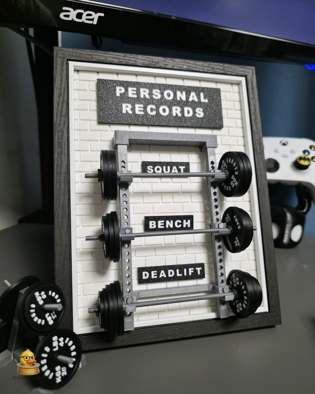Personalised Gym PR Board | Custom Weightlifting Personal Record Display
