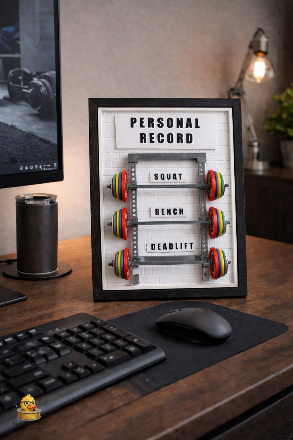 Personalised Gym PR Board | Custom Weightlifting Personal Record Display