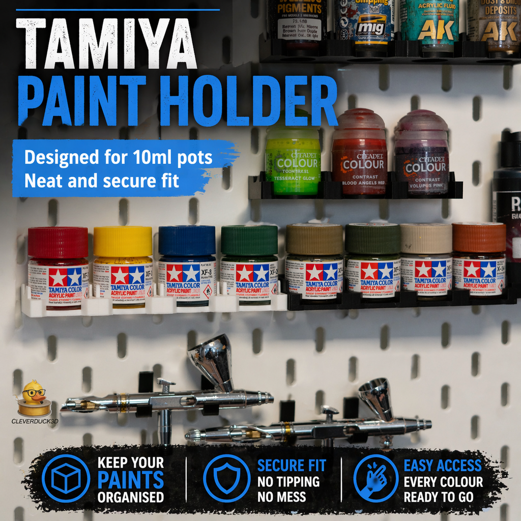 Tamiya 10ml Paint Holder for IKEA Skadis Pegboard