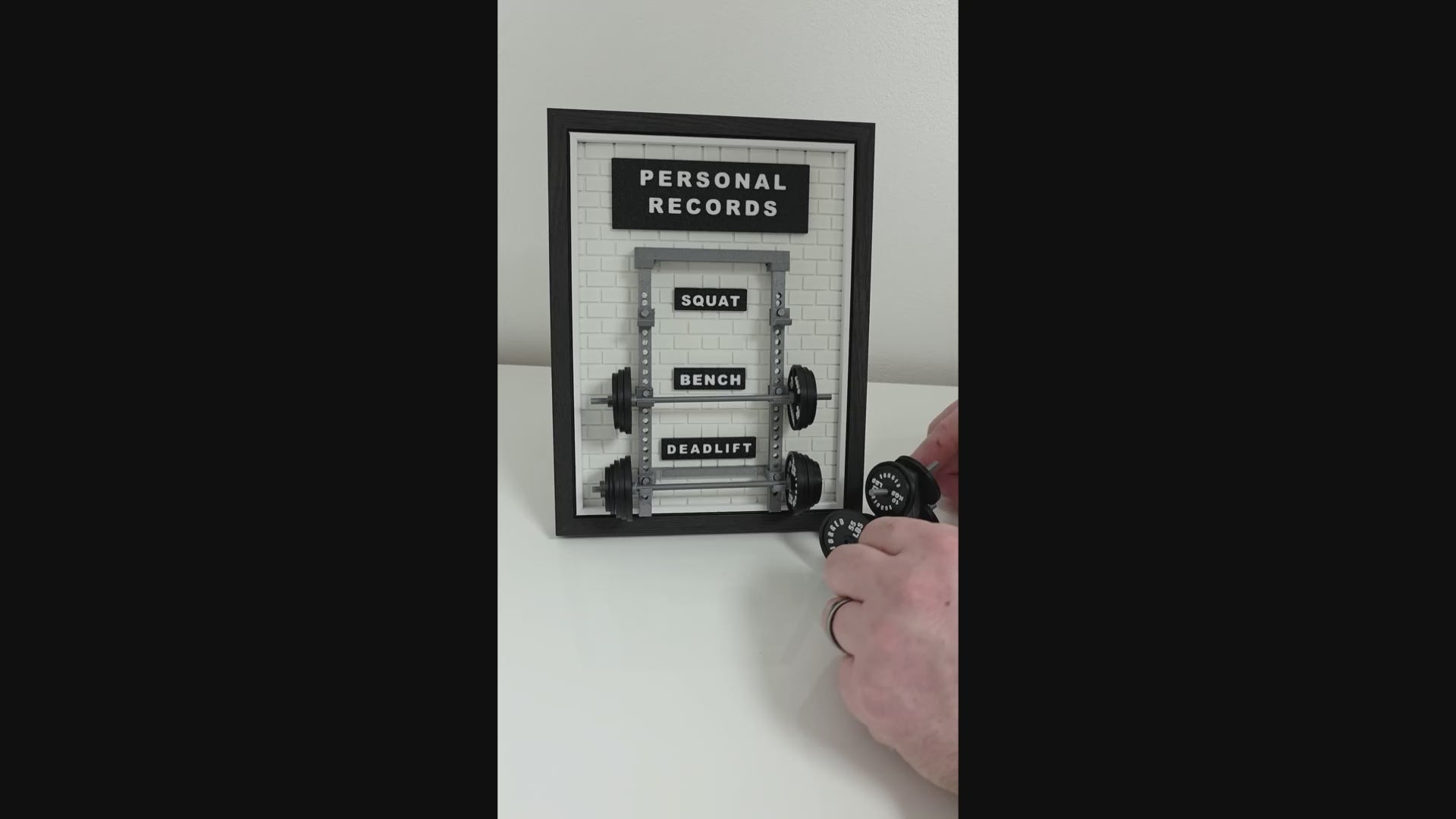 Personalised Gym PR Board | Custom Weightlifting Personal Record Display