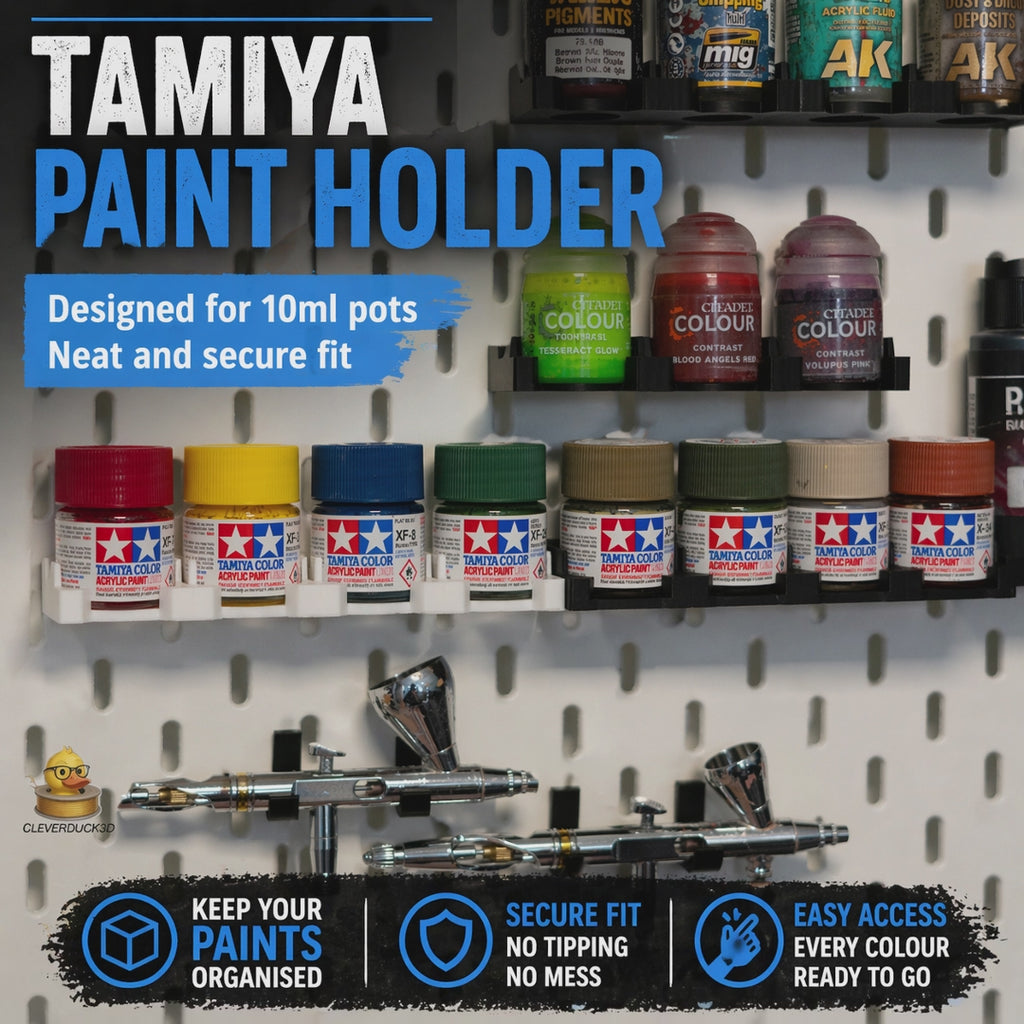 Tamiya 10ml Paint Holder for IKEA Skadis Pegboard